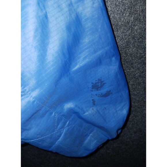 Patagonia Vintage Hooded Jacket Women Small Aqua Blue Insulated Coat *flaws** - Picture 8 of 13